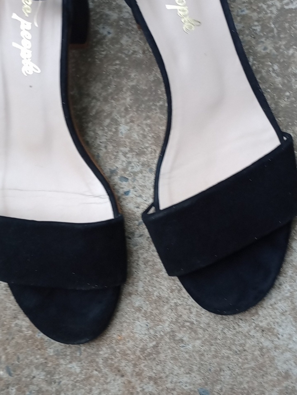 Free People Black Ankle-Strap Heeled Sandals - Picture 11 of 16